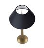 Classic Cubist Gold Brushed Lamp with Black Shade