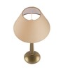 Classic Cubist Gold Brushed Lamp with Golden Shade