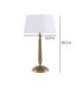 Classic Cubist Gold Brushed Lamp With White Drum Shade