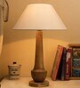 Classic Cubist Wooden Table lamp, with white shade
