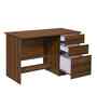 Classic Dark Walnut Colour Workstation Desk With Veneer Finish
