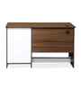Classic Dark Walnut Colour Workstation Desk With Veneer Finish