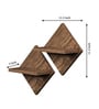Classic Designer Wooden Stands Wall Mounted Shelf Set of Two