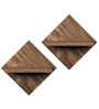 Classic Designer Wooden Stands Wall Mounted Shelf Set of Two