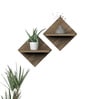 Classic Designer Wooden Stands Wall Mounted Shelf Set of Two