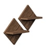 Classic Designer Wooden Stands Wall Mounted Shelf Set of Two