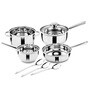 Stainless Steel Capsule Bottom Cookware -Set of 7 with 1 Glass lid