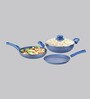 Aluminium Non-Stick Cookware-Set of 3 with 1 Glass lid