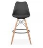 Oreo Full Back Bar Stool in Black Colour