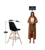 Oreo Full Back Bar Stool in Black Colour