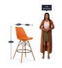 Oreo Plastic Bar Stools in Orange Colour