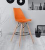 Oreo Plastic Bar Stools in Orange Colour