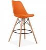 Oreo Plastic Bar Stools in Orange Colour