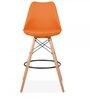 Oreo Plastic Bar Stools in Orange Colour
