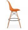 Oreo Plastic Bar Stools in Orange Colour