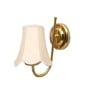 Classic Gold Off-White Fabric Shade Wall Lamp, Living Room & Office