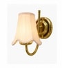 Classic Gold Off-White Fabric Shade Wall Lamp, Living Room & Office