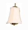 Classic Gold Wall Mounted Lamp with Off-White Cotton Shade & Bedroom
