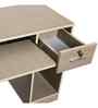 Classic Golden Teak Colour Workstation Desk With Storage