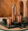 Classic Hammered Copper Bottle & Tumbler Set