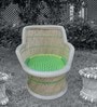Classic Wicker Patio Chair in Green & Multi Colour