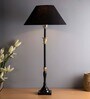 Classic Imperial Black Golden Candlestick Table Lamp, Green Cone Shade