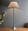 Classic Imperial Black Golden Candlestick Table Lamp, Khadi Drum Shade