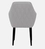 Classic Modern Arm Dining Chair With Black Iron Legs In Light Grey Color