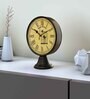 Classic Yellow & Brown Plastic Table Clock