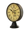 Classic Yellow & Brown Plastic Table Clock
