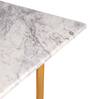 Classic Mylo 6 Seater Marble Top Dining Table in Glossy Gold Finish