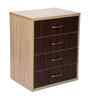 Classic Natural Brown And Oak Dual Tone Bedside Table