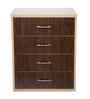 Classic Natural Brown And Oak Dual Tone Bedside Table
