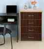 Classic Natural Brown And Oak Dual Tone Bedside Table