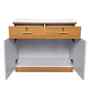 Classic Oak And White Colour Chest Of Drawers