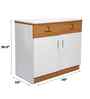 Classic Oak And White Colour Chest Of Drawers