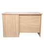 Classic Oak And White Dual Tone Workstation Desk With Textured Veneer Finish