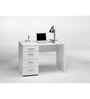 Classic Pearl White Colour Workstation Desk With Storage