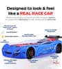 Classic Racing Car Bed In Blue Colour with Mattress