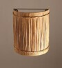 Classic Raffia Wall Light in Brown Colour