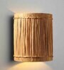 Classic Raffia Wall Light in Brown Colour