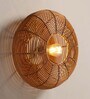 Classic Rattan Wall Light in Brown Colour
