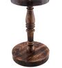 Classic Round Mabel Black Finish Wooden Floor Lamp with White Shade