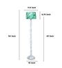 Classic Rustic White Mango Wood Base Floor Lamps Palm Print Satin Shade