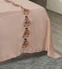 Classic Sand 300TC 100% Cotton Solids Flat Embroidered Super King Bedsheet With 2 Pillow Covers