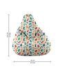 Classic Snowflakes Print XXL Fabric Bean Bag with Beans in Multi Colour