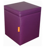 Classic Square Ottoman with Storage in Purple Colour