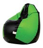 Classic XXL Bean Bag with Beans in Black & Neon Green Colour