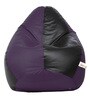 Classic XXL Bean Bag with Beans in Black & Purple Colour
