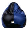 Classic XXL Bean Bag with Beans in Black & Royal Blue Colour